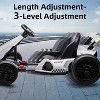 24V Electric Go Kart for Kids, with 2 * 150W Motors, Adjustable Seat, 8mph Speed, Led Lights, for Children Ages 6-15 - 3 of 4