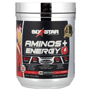 SIXSTAR Elite Series, Aminos + Energy, Fruit Punch, 7.29 oz (207 g) - 1 of 4