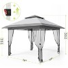 Pop Up Gazebo, 10x10 Outdoor Canopy Tent with Mosquito Netting, Pop Up Canopy Tent with Curtains/Adjustable Height/Wheeled Carrying Bag - 2 of 4