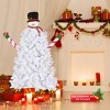 GlasFlength Artificial Trees Premium Flocked Snowman Shaped Christmas Tree Fashion Cute Design for Holiday Decor, white, 38.97"*38.97"*76.77" - 4 of 4