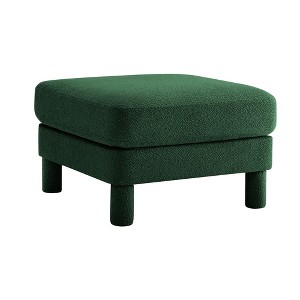 PAGED 31.5" Upholstered Ottoman, Modern Wooden Vanity Chair Coffee Table, Entryway Shoe Bench for Living Room, Bedroom - 1 of 4