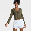 Women's Ribbed Pajama Cardigan - Auden™ - 3 of 4