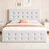 Whizmax Bed Frame with 4 Storage Drawers and Headboard, Faux Leather Upholstered Platform Bed Frame with Wooden Slats Support,  No Box Spring Needed - image 3 of 4