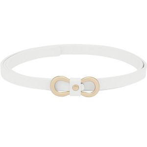 INSPIRE CHIC Women's Skinny Extra 8-Shaped Golden Buckle Holeless Waist Belts - 1 of 4