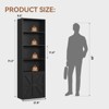 Aoxun 5 Tier Bookshelf and Bookcase, Wooden Bookshelves with Cabinet Doors, Floor Bookshelves and Office Storage Cabinets for Home Office, Living Room - 4 of 4