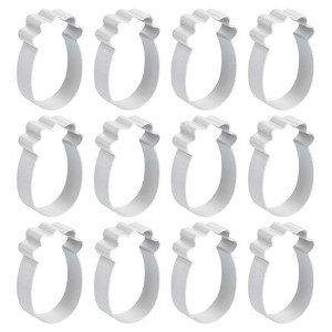 Unique Bargains Metal Aluminum Alloy Durable Non-stick Cookie Cutter 2.4 Inch x 1.5 Inch x 0.67 Inch Silver 12 Pcs - 1 of 4