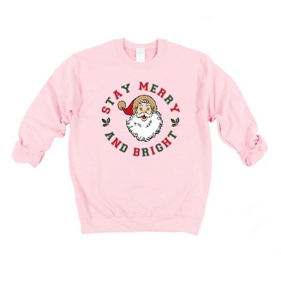 Simply Sage Market Women's Graphic Sweatshirt Stay Merry and Bright Circle