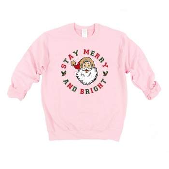 Simply Sage Market Women's Graphic Sweatshirt Stay Merry and Bright Circle