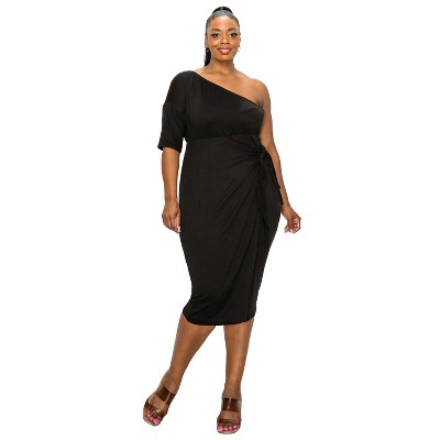 L I V D Women's Cheyenne One Shoulder Dress