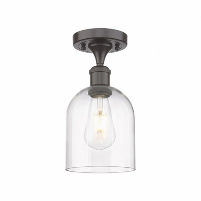 Bella - 1 Light Semi-Flush Mount In Industrial Style-10.75 Inches Tall and 5.5 Inches Wide