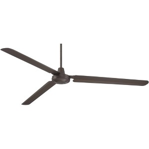 72" Casa Vieja Velocity Modern Industrial 3 Blade Indoor Outdoor Ceiling Fan Oil Rubbed Bronze Damp Rated for Patio Exterior House Home Porch Gazebo - 1 of 4
