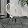 GDFStudio Anson Outdoor Woven Rattan Accent Chair with Steel Frame - 2 of 4