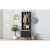 NicBex 23.6 inch Hall Tree for Hallway,4-in-1 Design Coat Racks with 8 Gold Hooks and Legs,Entryway Furniture for Hallway,Living Room,Bedroom - 2 of 4
