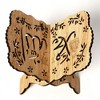Book Stand, Wooden Quran Holder 7.72"X4.96"X0.75" - Folding Vintage Bible Stand Decorative for Prayer Reading Eid Chapel - 2 of 4