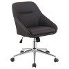 NicBex Ergonomic Swivel Office Chair with Wheels, Adjustable Desk Chair with Metal Base, Modern Upholstered Vanity Chair for Office, Living Room - 2 of 4