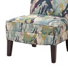 Karly Slipper Accent Chair Blue/Cream - Madison Park: Elegant Back, Silver Nailhead Trim - 4 of 4