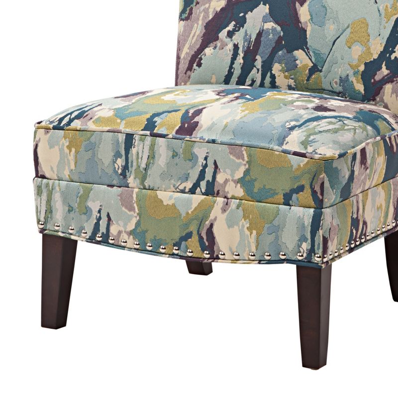 Karly Slipper Accent Chair Blue/Cream - Madison Park, 5 of 8