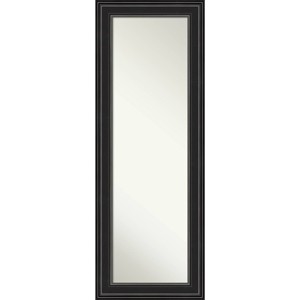 20"x54" Non-Beveled Ridge Black Full Length on The Door Mirror - Amanti Art: Over-the-Door, No Assembly Required - 1 of 4