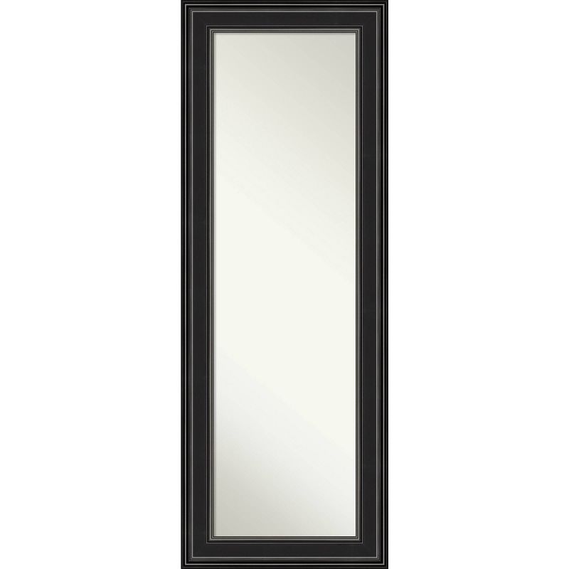 20&#34; x 54&#34; Non-Beveled Ridge Black Full Length on The Door Mirror - Amanti Art, 1 of 12