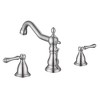 Yescom Retro 3 Hole Bathroom Faucet Widespread Mixer Taps for Undermount Sink w/Drain Nickel Brushed Nickel - 3 of 4