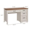 Executive Desk with Ample File Drawer, Large Home Writing Desk - 2 of 4