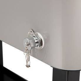 Gray Stainless Steel 80 Qt. Outdoor Cooler Cart with Wheels