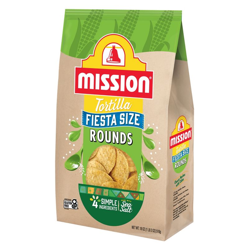 Mission Fiesta Size Round Tortilla Chips - 18oz, 5 of 8
