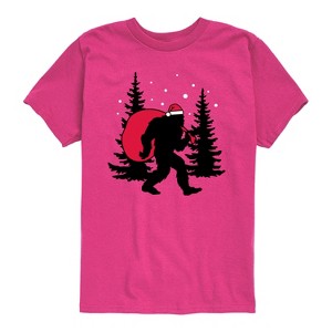 Boys' - Instant Message - Sasquatch Santa Short Sleeve Graphic T-Shirt - 1 of 4