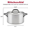 KitchenAid 5-Ply Clad Stainless Steel 8qt Stockpot with Lid: Dishwasher & Oven Safe, Induction Compatible, Riveted Handle - 2 of 4