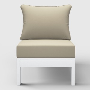 WestinTrends  Avalon Outdoor HDPE Deep Seating Modular Armless Patio Chair with Patio Cushions - 1 of 4