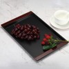 Unique Bargains Japanese Style Wood Grain Rectangular Plastic Serving Tray 1 Pc - 3 of 4