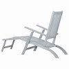 vidaXL Patio Deck Chair with Footrest Gray Wash Solid Acacia Wood - 4 of 4