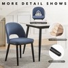 Upholstered Dining Chairs Set of 2, Modern Kitchen Chairs with Back and Deep Seat, Fabric Dining Room Chairs with Wood Legs for Kitchen - 4 of 4