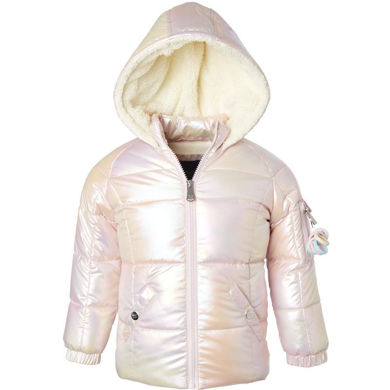 Limited Too Little Girl GWP Puffer Jacket with Fleece Hood Lining, 2 of 3