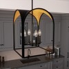 15" 4-Light Dukestown Natural Black Iron and Leaf Lantern Pendant Ceiling Light - Hunter Fan - 3 of 4