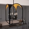 15" 4-Light Dukestown Natural Black Iron and Leaf Lantern Pendant Ceiling Light - Hunter Fan - image 3 of 4