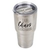 Chief Chaos Coordinator Matte Black 30 Ounce Stainless Steel Travel Tumbler Mug with Lid - 3 of 4