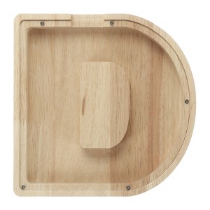 Unique Bargains Wooden Alphabet Money Saving Box Party Decorative Bank - 1 of 4
