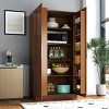 TopComfy Decorative Storage Cabinets Kitchen Pantry Cabinet WalnutFreestanding Buffet Cupboards Sideboard for Kitchen, Brown, 31.5"*21.65"*62.99" - 2 of 4