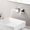 Sumerain Waterfall Brass Wall Mount Bathroom Sink Faucet, Vanities Faucets, Chrome - image 3 of 4