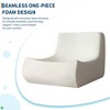 Memory Foam Bean Bag Chair - Suede-Like Floor Lounger in Rich Brown - 3 of 4