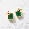 Ross-Simons 7.50 ct. t.w. Emerald Bow Earrings in 18kt Gold Over Sterling - 3 of 4