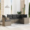 vidaXL Garden Sofa Set Grey - 2 of 4