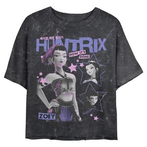 Juniors KPop Demon Hunters Zoey Idol Stars Cropped T-Shirt - 1 of 4