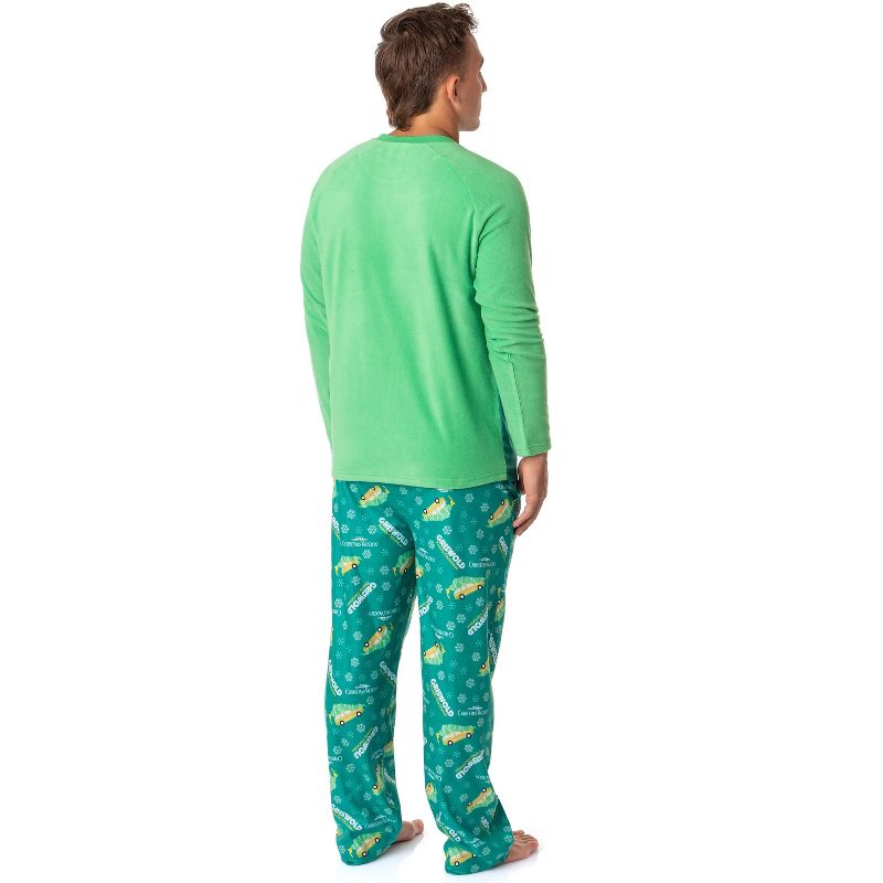 National Lampoon's Christmas Vacation Mens' Griswold Family Sleep Pajama Set Green, 4 of 5