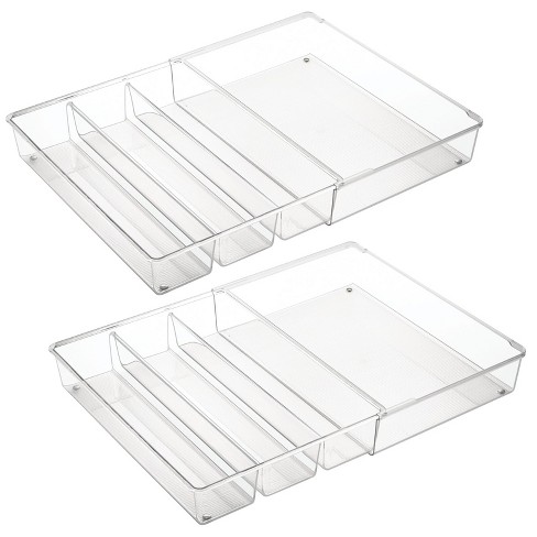 Mdesign Expandable Kitchen Drawer Organizer Tray For Utensils : Target