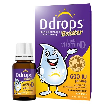 Ddrops Booster Vitamin D Liquid Drops 600 IU - 2.8ml