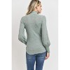 Hello Miz Women's Ribbed Knit Long Sleeve Maternity Turtleneck Sweater - 3 of 4