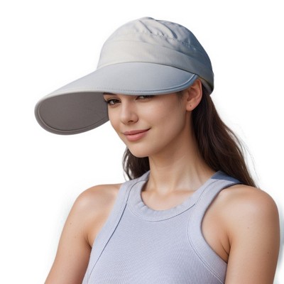 Anna-Kaci Women's Sporty Wide Brim Sun Visor Hat with Adjustable Back Strap Lightweight UV Protection Cap for Outdoor Activities