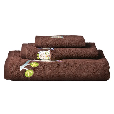 Awesome Owls Bath Towel 3pc Set Brown Target
